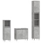 vidaXL 3-tlg. Badmöbel-Set Betongrau Holzwerkstoff vidaXL 3-tlg. Badmöbel-Set Betongrau Holzwerkstoff