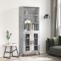 vidaXL Highboard Betongrau 69,5x34x180 cm Holzwerkstoff vidaXL Highboard Betongrau 69,5x34x180 cm Holzwerkstoff
