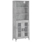 vidaXL Highboard Betongrau 69,5x34x180 cm Holzwerkstoff vidaXL Highboard Betongrau 69,5x34x180 cm Holzwerkstoff