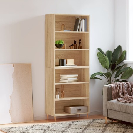 vidaXL Highboard Sonoma-Eiche 69,5x32,5x180 cm Holzwerkstoff