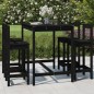 vidaXL 5-tlg. Gartenbar-Set Schwarz Massivholz Kiefer vidaXL 5-tlg. Gartenbar-Set Schwarz Massivholz Kiefer