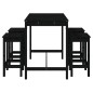 vidaXL 5-tlg. Gartenbar-Set Schwarz Massivholz Kiefer vidaXL 5-tlg. Gartenbar-Set Schwarz Massivholz Kiefer