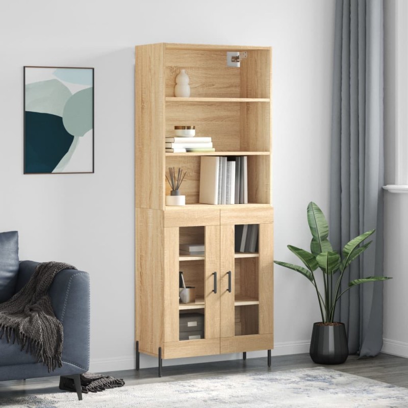 vidaXL Highboard Sonoma-Eiche 69,5x34x180 cm Holzwerkstoff vidaXL Highboard Sonoma-Eiche 69,5x34x180 cm Holzwerkstoff