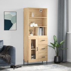 vidaXL Highboard Sonoma-Eiche 69,5x34x180 cm Holzwerkstoff