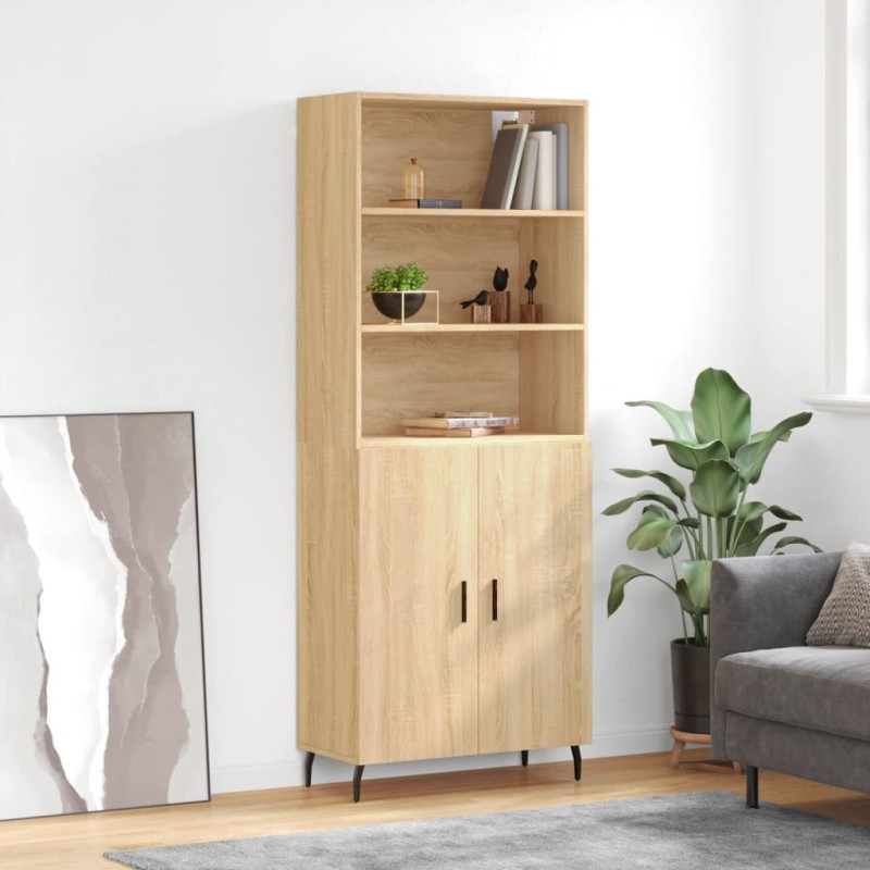 vidaXL Highboard Sonoma-Eiche 69,5x34x180 cm Holzwerkstoff vidaXL Highboard Sonoma-Eiche 69,5x34x180 cm Holzwerkstoff