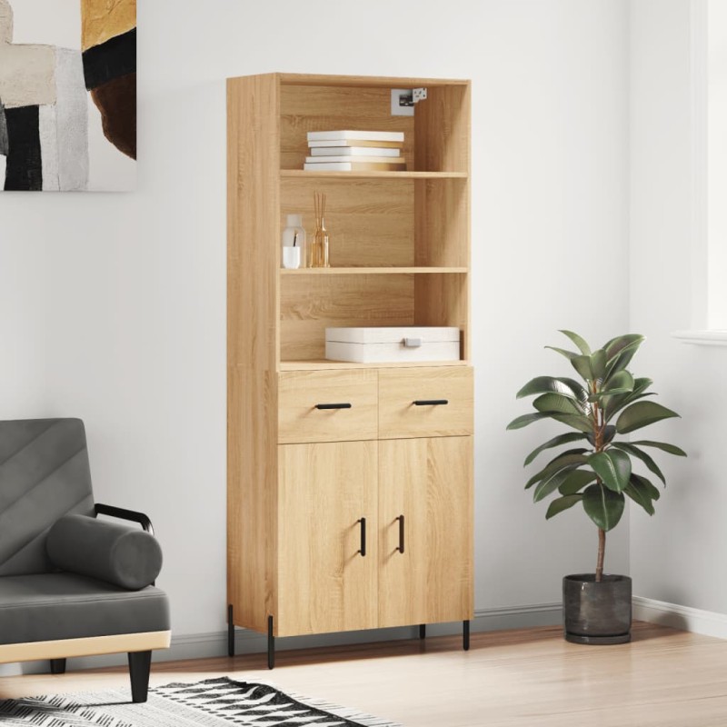 vidaXL Highboard Sonoma-Eiche 69,5x34x180 cm Holzwerkstoff vidaXL Highboard Sonoma-Eiche 69,5x34x180 cm Holzwerkstoff