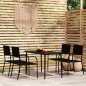 vidaXL 5-tlg. Garten-Essgruppe Schwarz vidaXL 5-tlg. Garten-Essgruppe Schwarz