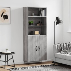 vidaXL Highboard Grau Sonoma 69,5x34x180 cm Holzwerkstoff