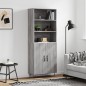 vidaXL Highboard Grau Sonoma 69,5x34x180 cm Holzwerkstoff vidaXL Highboard Grau Sonoma 69,5x34x180 cm Holzwerkstoff