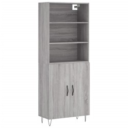 vidaXL Highboard Grau Sonoma 69,5x34x180 cm Holzwerkstoff