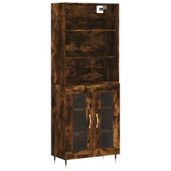 vidaXL Highboard Räuchereiche 69,5x34x180 cm Holzwerkstoff