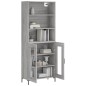 vidaXL Highboard Grau Sonoma 69,5x34x180 cm Holzwerkstoff vidaXL Highboard Grau Sonoma 69,5x34x180 cm Holzwerkstoff