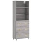 vidaXL Highboard Grau Sonoma 69,5x34x180 cm Holzwerkstoff vidaXL Highboard Grau Sonoma 69,5x34x180 cm Holzwerkstoff