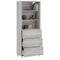 vidaXL Highboard Grau Sonoma 69,5x34x180 cm Holzwerkstoff vidaXL Highboard Grau Sonoma 69,5x34x180 cm Holzwerkstoff