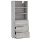 vidaXL Highboard Grau Sonoma 69,5x34x180 cm Holzwerkstoff vidaXL Highboard Grau Sonoma 69,5x34x180 cm Holzwerkstoff