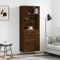 vidaXL Highboard Braun Eichen-Optik 69,5x34x180 cm Holzwerkstoff vidaXL Highboard Braun Eichen-Optik 69,5x34x180 cm Holzwerkstoff