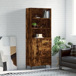 vidaXL Highboard Räuchereiche 69,5x34x180 cm Holzwerkstoff