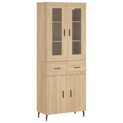 Highboard Sonoma-Eiche 69,5x34x180 cm Holzwerkstoff