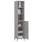 vidaXL Highboard Grau Sonoma 34,5x34x180 cm Holzwerkstoff vidaXL Highboard Grau Sonoma 34,5x34x180 cm Holzwerkstoff