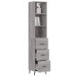 vidaXL Highboard Grau Sonoma 34,5x34x180 cm Holzwerkstoff vidaXL Highboard Grau Sonoma 34,5x34x180 cm Holzwerkstoff