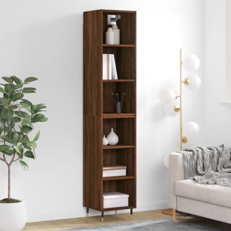 vidaXL Highboard Braun Eichen-Optik 34,5x32,5x180 cm Holzwerkstoff