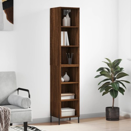 vidaXL Highboard Braun Eichen-Optik 34,5x32,5x180 cm Holzwerkstoff