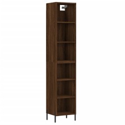 vidaXL Highboard Braun Eichen-Optik 34,5x32,5x180 cm Holzwerkstoff
