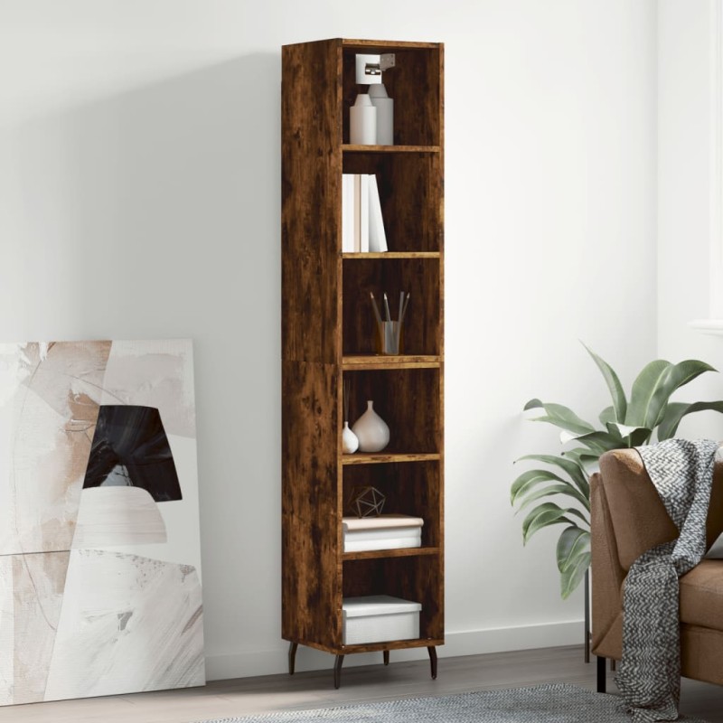 vidaXL Highboard Räuchereiche 34,5x32,5x180 cm Holzwerkstoff vidaXL Highboard Räuchereiche 34,5x32,5x180 cm Holzwerkstoff