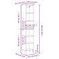 vidaXL Highboard Räuchereiche 34,5x32,5x180 cm Holzwerkstoff vidaXL Highboard Räuchereiche 34,5x32,5x180 cm Holzwerkstoff