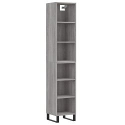 vidaXL Highboard Grau Sonoma 34,5x32,5x180 cm Holzwerkstoff