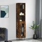 vidaXL Highboard Räuchereiche 34,5x34x180 cm Holzwerkstoff vidaXL Highboard Räuchereiche 34,5x34x180 cm Holzwerkstoff