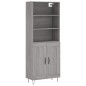 vidaXL Highboard Grau Sonoma 69,5x34x180 cm Holzwerkstoff vidaXL Highboard Grau Sonoma 69,5x34x180 cm Holzwerkstoff