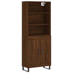 vidaXL Highboard Braun Eichen-Optik 69,5x34x180 cm Holzwerkstoff