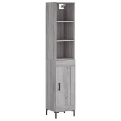 vidaXL Highboard Grau Sonoma 34,5x34x180 cm Holzwerkstoff