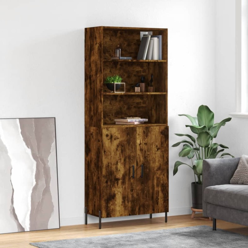 vidaXL Highboard Räuchereiche 69,5x34x180 cm Holzwerkstoff vidaXL Highboard Räuchereiche 69,5x34x180 cm Holzwerkstoff