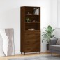 vidaXL Highboard Braun Eichen-Optik 69,5x34x180 cm Holzwerkstoff vidaXL Highboard Braun Eichen-Optik 69,5x34x180 cm Holzwerkstoff