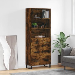 vidaXL Highboard Räuchereiche 69,5x34x180 cm Holzwerkstoff