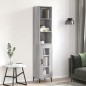 vidaXL Highboard Grau Sonoma 34,5x34x180 cm Holzwerkstoff vidaXL Highboard Grau Sonoma 34,5x34x180 cm Holzwerkstoff