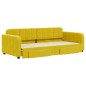 vidaXL Tagesbett Ausziehbar mit Schubladen Gelb 90x200 cm Samt