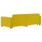 vidaXL Tagesbett Ausziehbar mit Schubladen Gelb 90x200 cm Samt