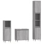 vidaXL 3-tlg. Badmöbel-Set Grau Sonoma Holzwerkstoff vidaXL 3-tlg. Badmöbel-Set Grau Sonoma Holzwerkstoff