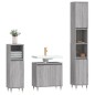 vidaXL 3-tlg. Badmöbel-Set Grau Sonoma Holzwerkstoff vidaXL 3-tlg. Badmöbel-Set Grau Sonoma Holzwerkstoff