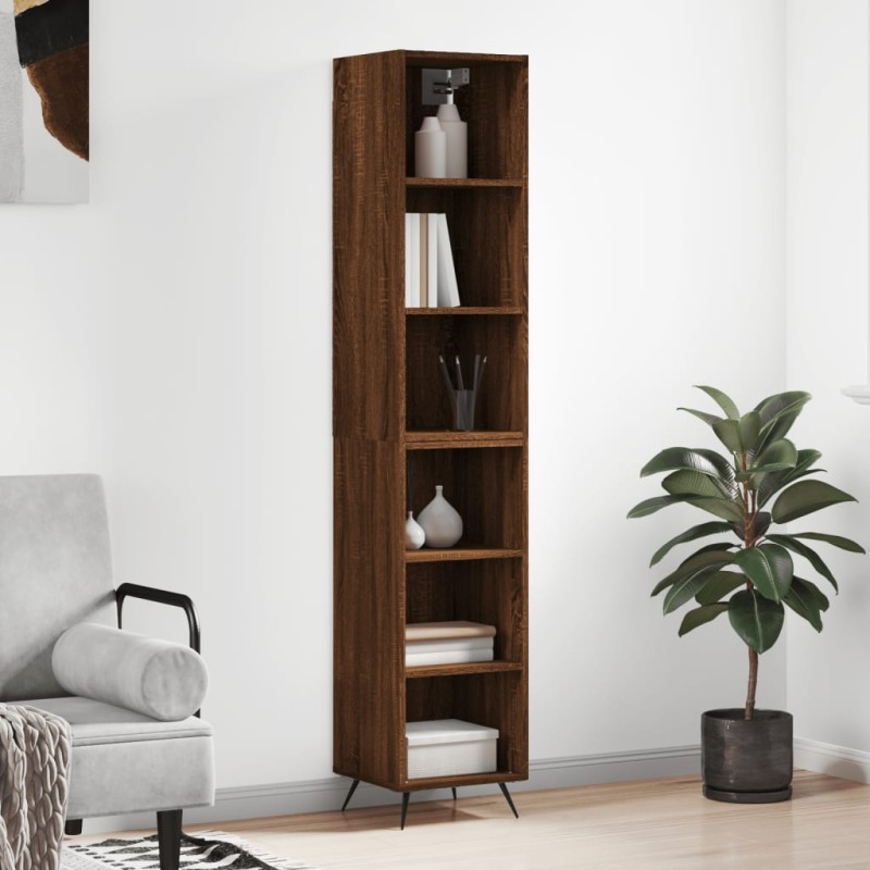 vidaXL Highboard Braun Eichen-Optik 34,5x32,5x180 cm Holzwerkstoff vidaXL Highboard Braun Eichen-Optik 34,5x32,5x180 cm Holzwerkstoff