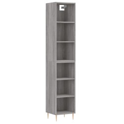 vidaXL Highboard Grau Sonoma 34,5x32,5x180 cm Holzwerkstoff