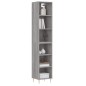 vidaXL Highboard Grau Sonoma 34,5x32,5x180 cm Holzwerkstoff vidaXL Highboard Grau Sonoma 34,5x32,5x180 cm Holzwerkstoff