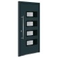 vidaXL Haustür Anthrazit 100x210 cm Aluminium und PVC vidaXL Haustür Anthrazit 100x210 cm Aluminium und PVC