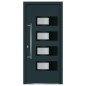 vidaXL Haustür Anthrazit 100x210 cm Aluminium und PVC vidaXL Haustür Anthrazit 100x210 cm Aluminium und PVC