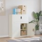 vidaXL Aktenschrank Weiß 90x40x110 cm Stahl vidaXL Aktenschrank Weiß 90x40x110 cm Stahl