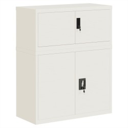 vidaXL Aktenschrank Weiß 90x40x110 cm Stahl