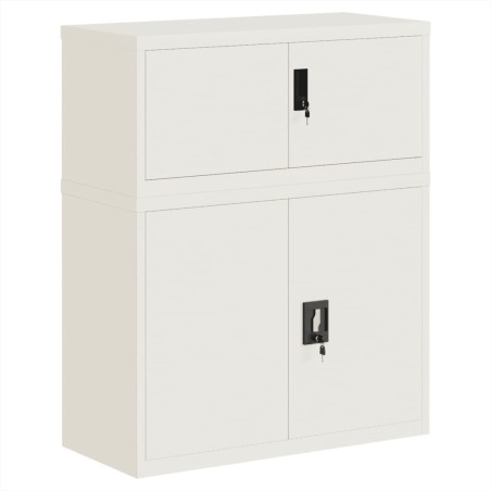vidaXL Aktenschrank Weiß 90x40x110 cm Stahl